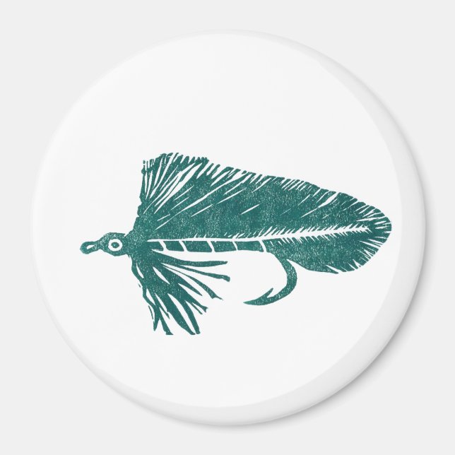 "Green Matuka Streamer" Classic Foreut Fly Magnet (Vorne)
