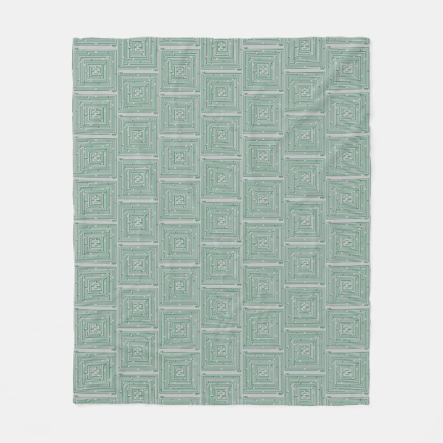 Green Maze Fleecedecke (Vorderseite)