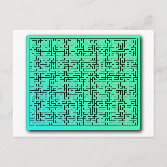 Green Maze Postkarte (Vorderseite)