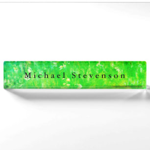 Green Meadow Modern Design einzigartig Persönlich Namensplakette