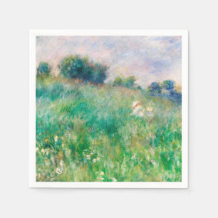 Green Meadow von Renoir Impressionist Painting Serviette