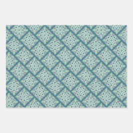 Green Medallion Geschenkgutschrift Wrap Flachblatt Geschenkpapier Set