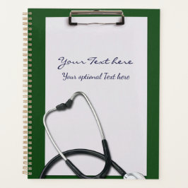 Green Medical Clipboard mit Stethoscope Planer
