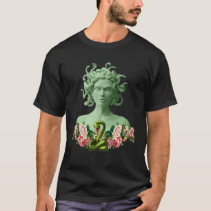 Green Medusa Gorgon Griechische Mythologie Pink Fl T-Shirt