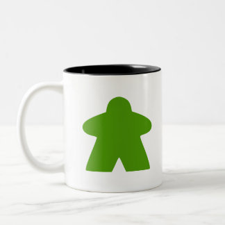 Green Meeple Board Game Piece Zweifarbige Tasse