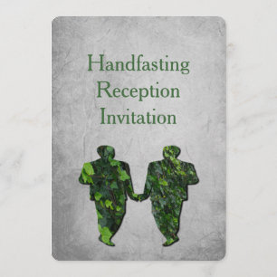 Green Men & Ivy Gay Handfast Empfang Einladung