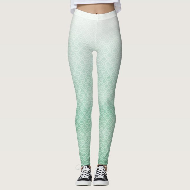 Green Mermaid Scaly Legs Leggings (Vorderseite)