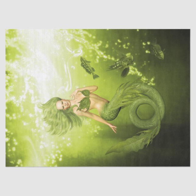 Green Mermaid Seidenpapier (Vorderseite)