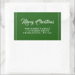 Green Merry Christmas Sticker<br><div class="desc">Personalisiert Frohe Weihnachtsaufkleber. Entspricht unserer modernen Weihnachtsfotokarte. Bei Fragen stehen wir Ihnen gerne zur Verfügung.</div>