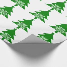Green Merry Christmas Tree Holidays Individuelle N Geschenkpapier