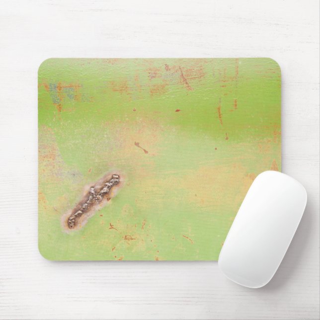 Green Metal Weld Grunge Foto Mousepad (Mit Mouse)