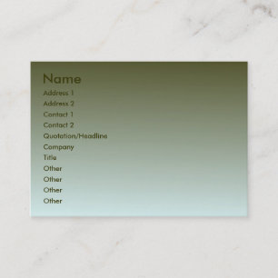 Green Metallic Business Card Visitenkarte