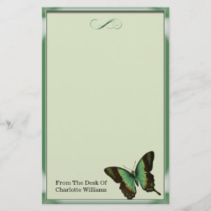 Green Metallic Butterfly Briefpapier