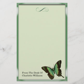 Green Metallic Butterfly Briefpapier