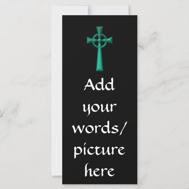 Green Metallic Celtic Cross (Vorderseite)