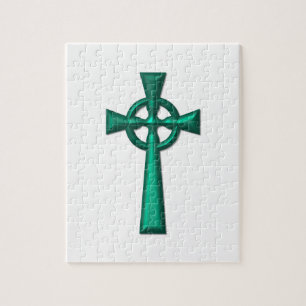 Green Metallic Celtic Cross