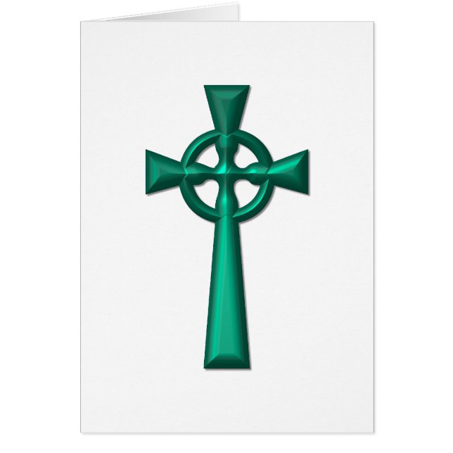 Green Metallic Celtic Cross (Vorne)