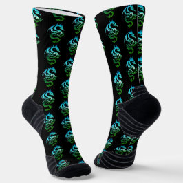 Green Metallic Dragon Socken