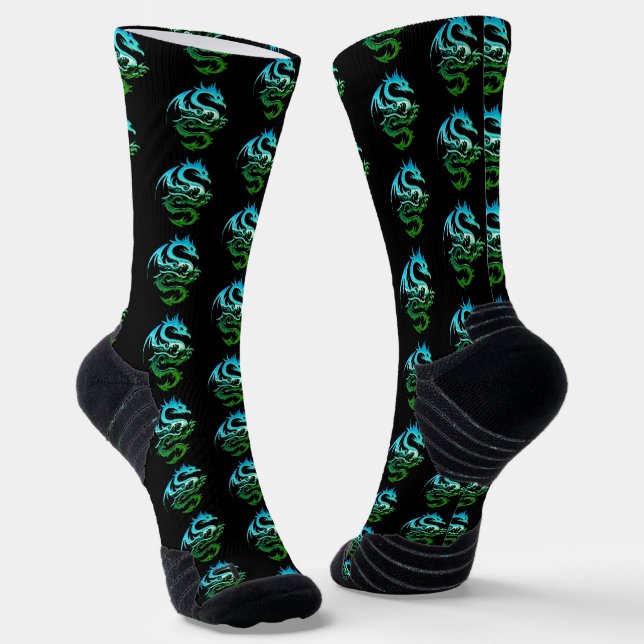 Green Metallic Dragon Socken (Gewinkelt)