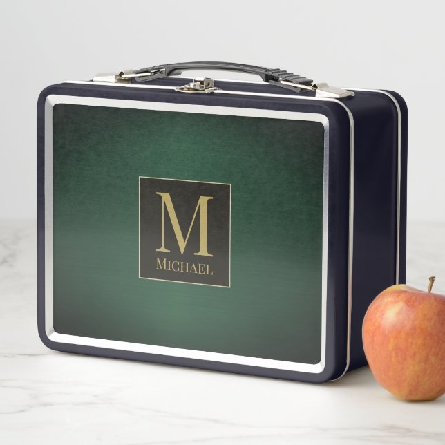 Green Metallic Metal Lunch Box (Beispiel)