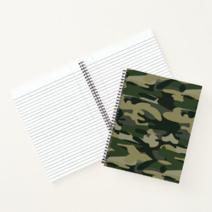 Green Military Camouflage Pattern Notizbuch