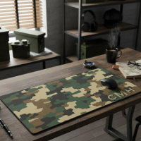 Green Military Digital Camouflage Monogram