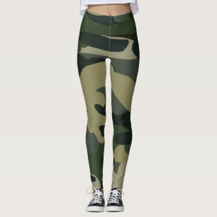 Green Military Style Leggings
