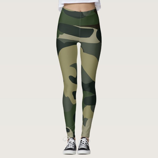 Green Military Style Leggings (Vorderseite)