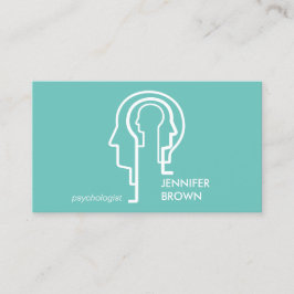 Green Mind Science Human Head Psychologin Visitenkarte