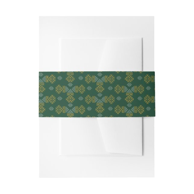 Green Minimal Tamil Kolam Pongal Design Einladungsbanderole (Vorderseite Beispiel)