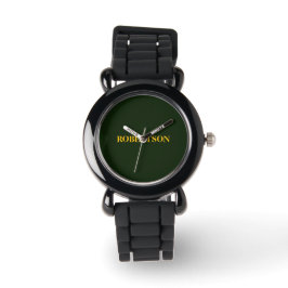 Green minimalist custom name  armbanduhr