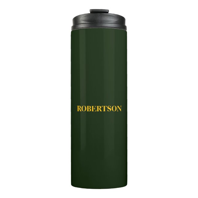 Green minimalist custom name  thermosbecher (Vorderseite)