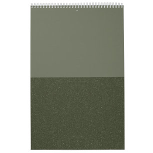 Green Minimalistisch Calendar mit zwei Tonen Moos Kalender