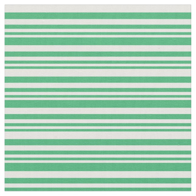 Green & Minze Cream Muster Stoff (Nahaufnahme)