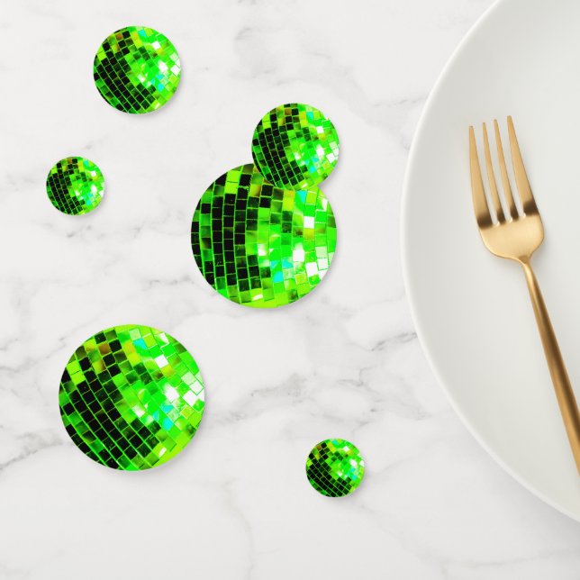Green Mirrored Disco Ball Konfetti (Gruppe)