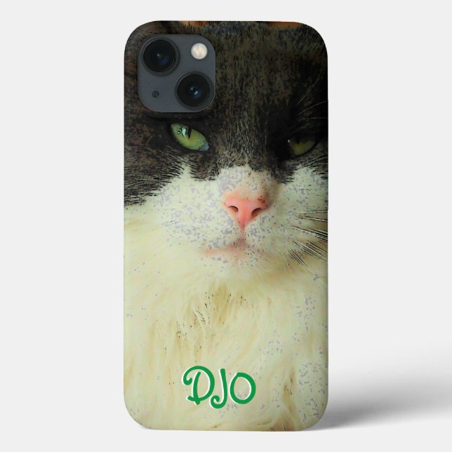 Green Mit Augen Cat Case-Mate iPhone Case (Rückseite)