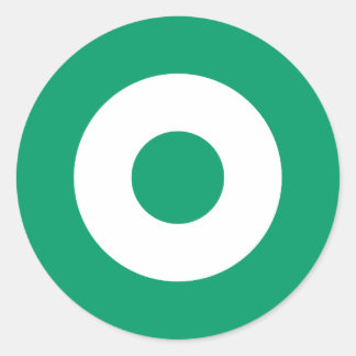 Green Mod Round Aufkleber