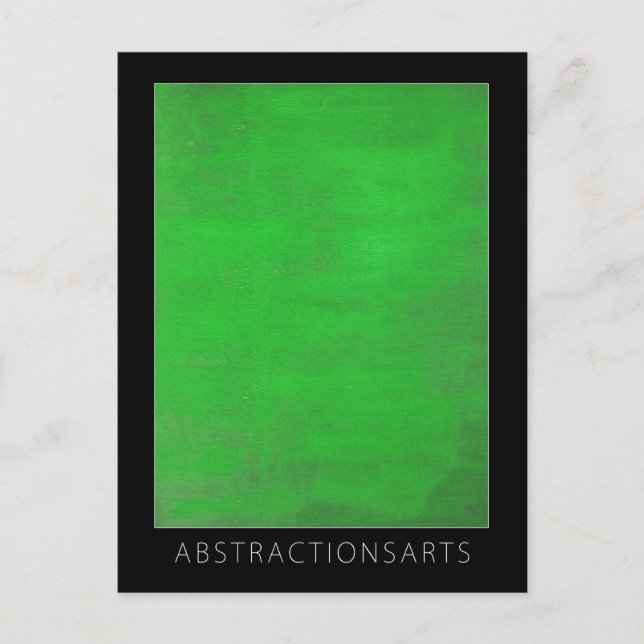 Green Modern Art Postcard Postkarte (Vorderseite)