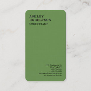Green Modern Beruflich Stylischer Trend Minimalist Visitenkarte