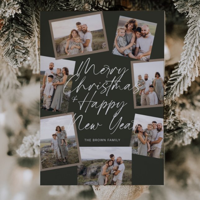 Green Modern Boho 8 Foto Collage Weihnachten (Von Creator hochgeladen)