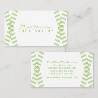 Green Modern Deko Business Card Visitenkarte