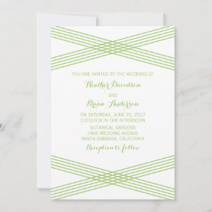 Green Modern Deko Wedite Einladung