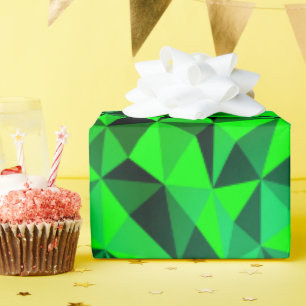 Green Modern Futuristic Abstrakt St Patricks Party Geschenkpapier