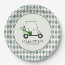 Green Modern Golf Baby Gender Reveal Par-T