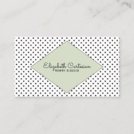 Green Modern Stars Business Card Telefonnummerkarte