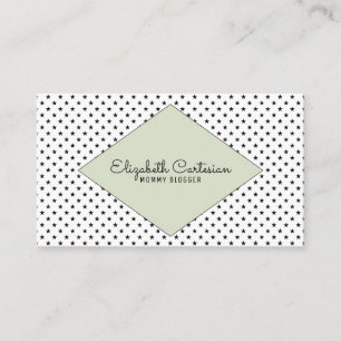 Green Modern Stars Business Card Telefonnummerkarte
