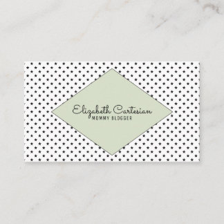Green Modern Stars Business Card Telefonnummerkarte