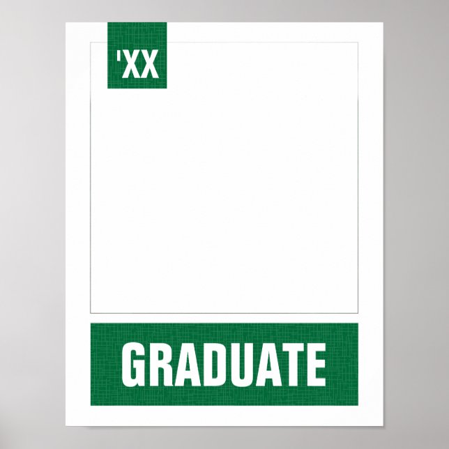 Green Modern Texture Foto Abschluss Poster (Vorne)