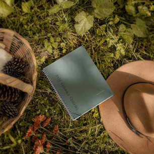Green Modernes, elegantes Minimalistisches Monog Planer