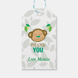 Green Monkey Gift Tag Geschenkanhänger